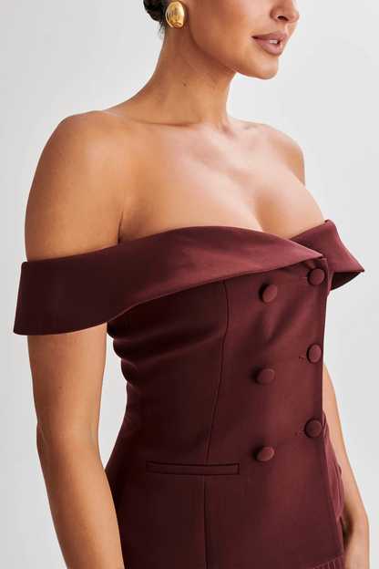 Double-Breasted Pleated Dress