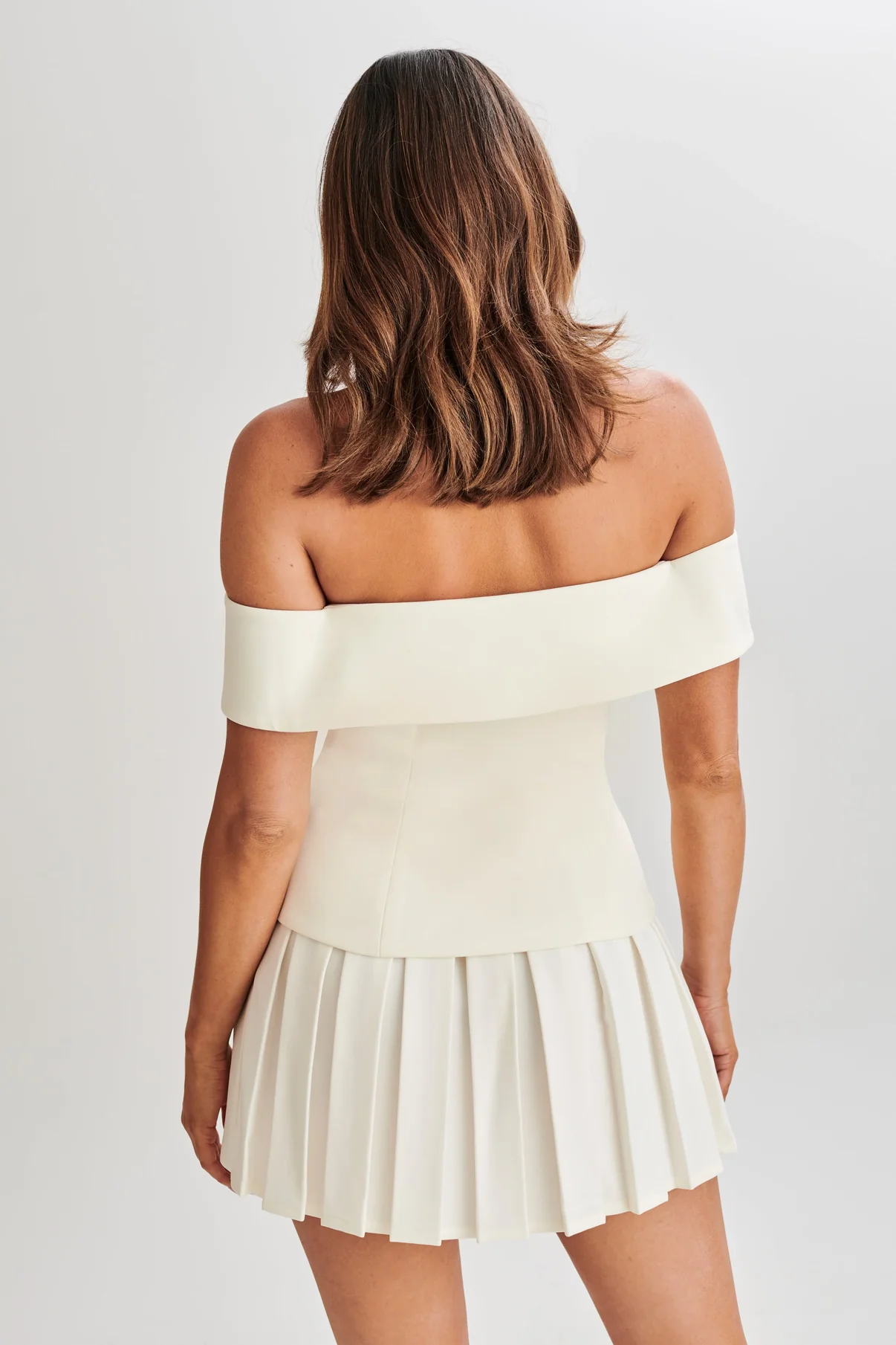 Double-Breasted Pleated Dress